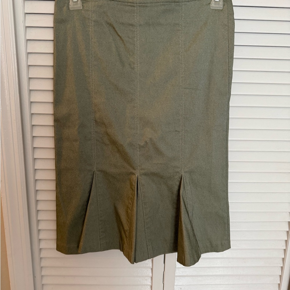 Bisou Bisou Olive Pencil Skirt